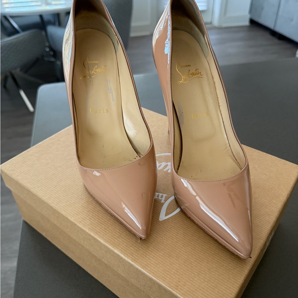 Christian Louboutin Blush Patent Leather Heels